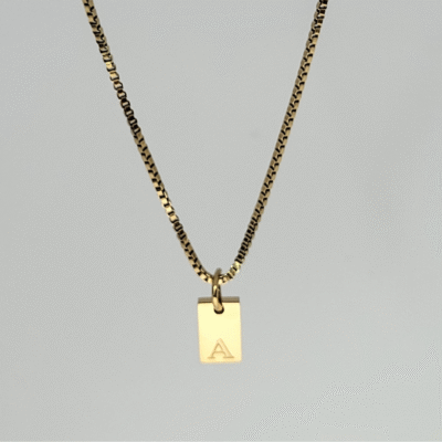 initial and necklace