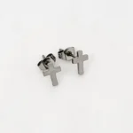 Dainty Silver Cross Studs