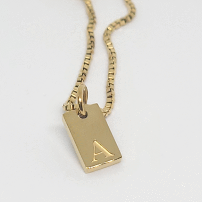 initial and necklace
