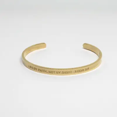 2 Corinthians 5:7 Cuff - Image 2
