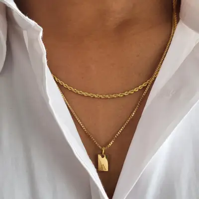initial and necklace
