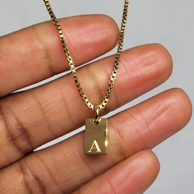 initial and necklace