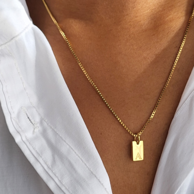 initial and necklace