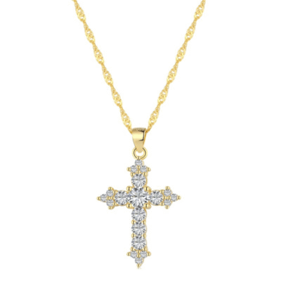 Radiant cross necklace