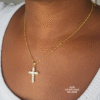 The Radiant Hope Cross Necklace - Sterling Silver base wt 18K Gold Plating