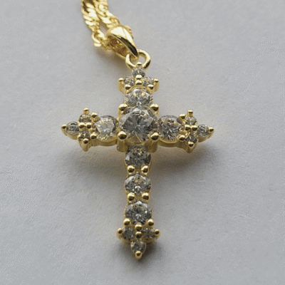 Radiant cross necklace