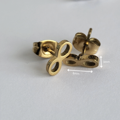 Dainty Infinity Studs - Gold