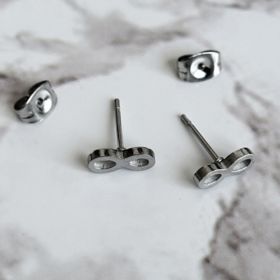 silver infinity studs