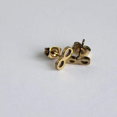 Dainty Infinity Studs in gold colour