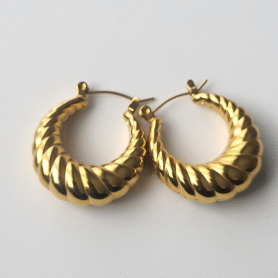 Bread of Life Hoops in Gold