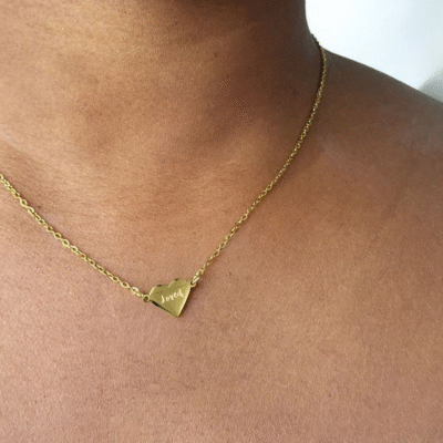 mini loved necklace gold