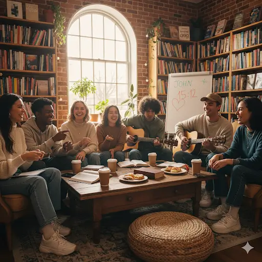 genz enjoying small group - modern christian jewellery uk